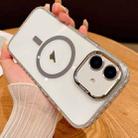 For iPhone 12 Transparent MagSafe Phone Case with Lens Film(Grey) - 1