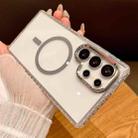 For Samsung Galaxy S22 Ultra 5G Transparent MagSafe Phone Case with Lens Film(Grey) - 1