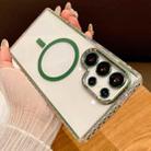 For Samsung Galaxy S25 Ultra 5G Transparent MagSafe Phone Case with Lens Film(Green) - 1
