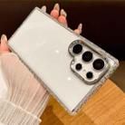 For Samsung Galaxy S22 Ultra 5G Transparent Phone Case with Lens Film(Grey) - 1