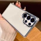 For Samsung Galaxy S22 Ultra 5G Transparent Phone Case with Lens Film(Blue) - 1