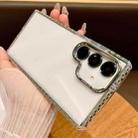 For Samsung Galaxy S24+ 5G Transparent Phone Case with Lens Film(Green) - 1