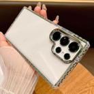 For Samsung Galaxy S25 Ultra 5G Transparent Phone Case with Lens Film(Green) - 1