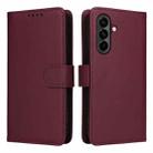 For Samsung Galaxy A56 5G BETOPNICE BN-005 2 in 1 Detachable Imitate Genuine Leather Phone Case(Wine Red) - 1