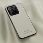 For Xiaomi 15 Pro HUIYI Leather Magnetic Phone Case(White) - 1