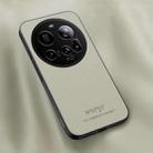 For Xiaomi 15 Ultra HUIYI Leather Magnetic Phone Case(White) - 1