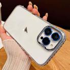 For iPhone 12 Pro Transparent Phone Case with Lens Film(Blue) - 1