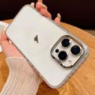 For iPhone 12 Pro Max Transparent Phone Case with Lens Film(Grey) - 1