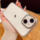 For iPhone 13 Transparent Phone Case with Lens Film(Titanium Gold) - 1