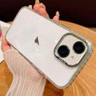 For iPhone 14 Transparent Phone Case with Lens Film(Green) - 1