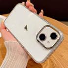 For iPhone 14 Plus Transparent Phone Case with Lens Film(Grey) - 1