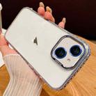 For iPhone 15 Plus Transparent Phone Case with Lens Film(Blue) - 1