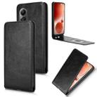 For itel S25 Magnetic Vertical Flip Leather Phone Case(Black) - 1