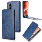 For itel S25 Magnetic Vertical Flip Leather Phone Case(Blue) - 1