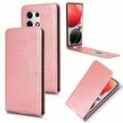 For itel S25 Ultra Magnetic Vertical Flip Leather Phone Case(Rose Gold) - 1