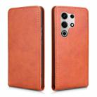 For itel S25 Ultra Magnetic Vertical Flip Leather Phone Case(Brown) - 2