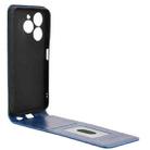 For itel A80 4G Magnetic Vertical Flip Leather Phone Case(Blue) - 3