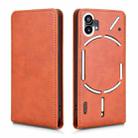 For Nothing Phone 1 Magnetic Vertical Flip Leather Phone Case(Brown) - 2