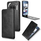 For Nothing Phone 2a Magnetic Vertical Flip Leather Phone Case(Black) - 1