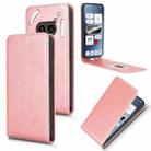 For Nothing Phone 2a Magnetic Vertical Flip Leather Phone Case(Rose Gold) - 1