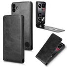 For Nothing CMF Phone 1 Magnetic Vertical Flip Leather Phone Case(Black) - 1