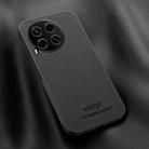 For Tecno Camon 30 HUIYI Leather Magnetic Phone Case(Black) - 1