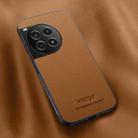 For OnePlus Ace 3 Pro HUIYI Leather Magnetic Phone Case(Brown) - 1