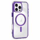 For iPhone 16 Pro Max Acrylic Hybrid TPU Airbag Shockproof MagSafe Phone Case(Purple) - 1