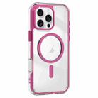 For iPhone 16 Pro Max Acrylic Hybrid TPU Airbag Shockproof MagSafe Phone Case(Rose Red) - 1