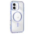 For iPhone 16 Acrylic Hybrid TPU Airbag Shockproof MagSafe Phone Case(Light Purple) - 1