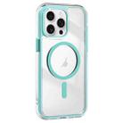 For iPhone 15 Pro Max Acrylic Hybrid TPU Airbag Shockproof MagSafe Phone Case(Mint Green) - 1