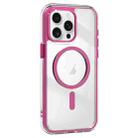 For iPhone 15 Pro Max Acrylic Hybrid TPU Airbag Shockproof MagSafe Phone Case(Rose Red) - 1