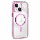 For iPhone 15 Acrylic Hybrid TPU Airbag Shockproof MagSafe Phone Case(Pink) - 1