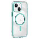 For iPhone 14 Plus Acrylic Hybrid TPU Airbag Shockproof MagSafe Phone Case(Mint Green) - 1