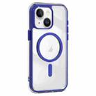 For iPhone 14 Plus Acrylic Hybrid TPU Airbag Shockproof MagSafe Phone Case(Dark Blue) - 1