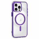 For iPhone 14 Pro Acrylic Hybrid TPU Airbag Shockproof MagSafe Phone Case(Purple) - 1