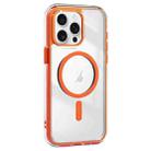 For iPhone 13 Pro Acrylic Hybrid TPU Airbag Shockproof MagSafe Phone Case(Orange) - 1