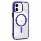 For iPhone 12 Acrylic Hybrid TPU Airbag Shockproof MagSafe Phone Case(Dark Blue) - 1