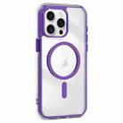 For iPhone 12 Pro Max Acrylic Hybrid TPU Airbag Shockproof MagSafe Phone Case(Purple) - 1