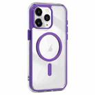 For iPhone 11 Pro Max Acrylic Hybrid TPU Airbag Shockproof MagSafe Phone Case(Purple) - 1
