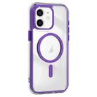 For iPhone 11 Acrylic Hybrid TPU Airbag Shockproof MagSafe Phone Case(Purple) - 1