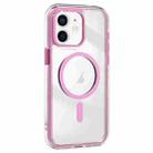 For iPhone 11 Acrylic Hybrid TPU Airbag Shockproof MagSafe Phone Case(Pink) - 1
