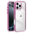 For iPhone 16 Pro Max Acrylic Hybrid TPU 3-in-1 Airbag Shockproof Phone Case(Pink) - 1