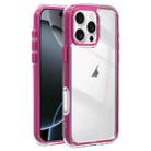 For iPhone 16 Pro Max Acrylic Hybrid TPU 3-in-1 Airbag Shockproof Phone Case(Rose Red) - 1