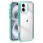 For iPhone 16 Acrylic Hybrid TPU 3-in-1 Airbag Shockproof Phone Case(Mint Green) - 1