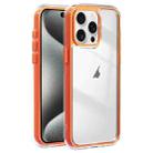 For iPhone 15 Pro Max Acrylic Hybrid TPU 3-in-1 Airbag Shockproof Phone Case(Orange) - 1