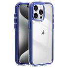 For iPhone 15 Pro Max Acrylic Hybrid TPU 3-in-1 Airbag Shockproof Phone Case(Dark Blue) - 1