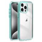 For iPhone 15 Pro Acrylic Hybrid TPU 3-in-1 Airbag Shockproof Phone Case(Mint Green) - 1