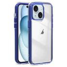 For iPhone 15 Plus Acrylic Hybrid TPU 3-in-1 Airbag Shockproof Phone Case(Dark Blue) - 1