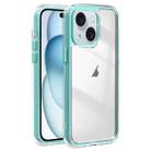 For iPhone 15 Acrylic Hybrid TPU 3-in-1 Airbag Shockproof Phone Case(Mint Green) - 1